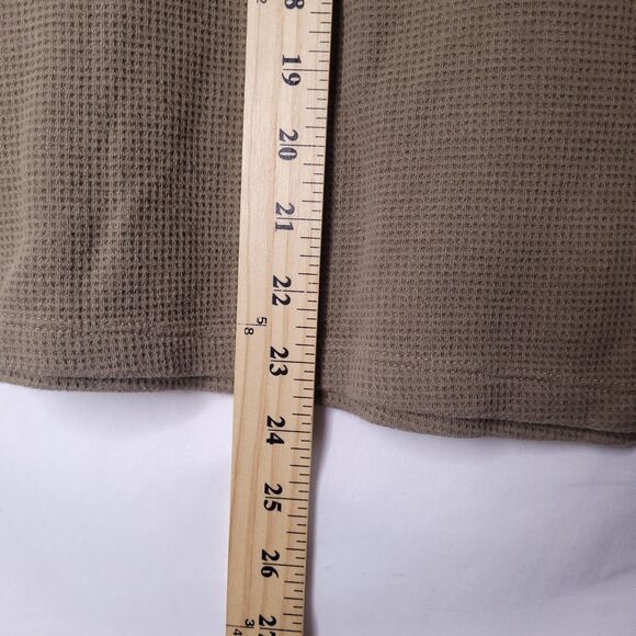 Lacoste Thermal Shirt Mens Medium Brown Waffle Knit Sleepwear - Picture 7 of 12